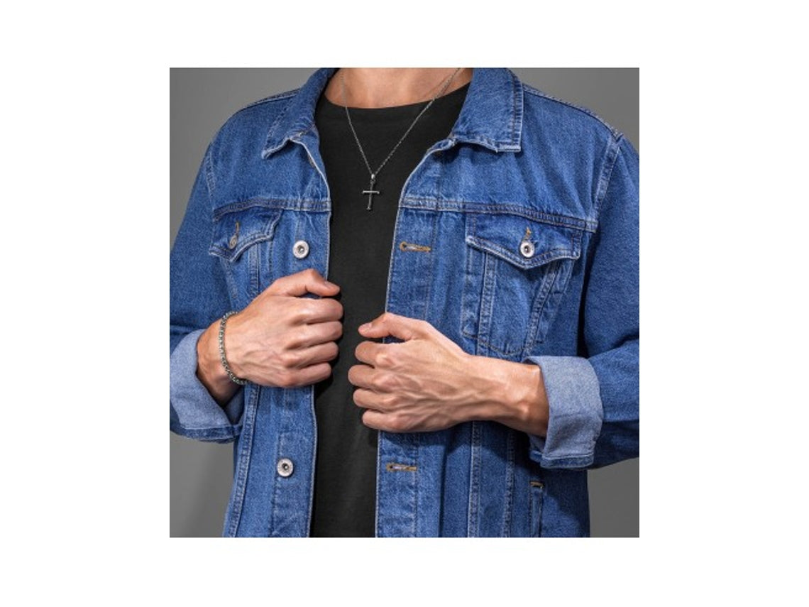 Colar Police em Aço Inoxidável