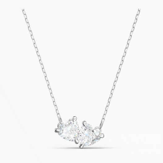 Colar Swarovski Attract Trilogy Prateado com Três Cristais