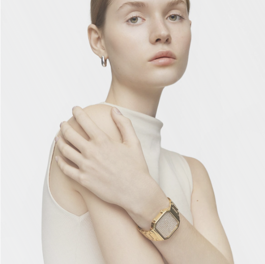 Relógio Tous Mulher Dourado Quadrado