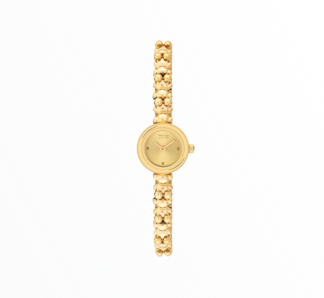 Relógio Tous Mulher Dourado Bracelete Flores