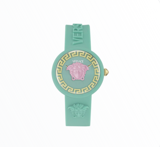 Relógio Versace Pop Chic Verde Menta com Medusa Rosa