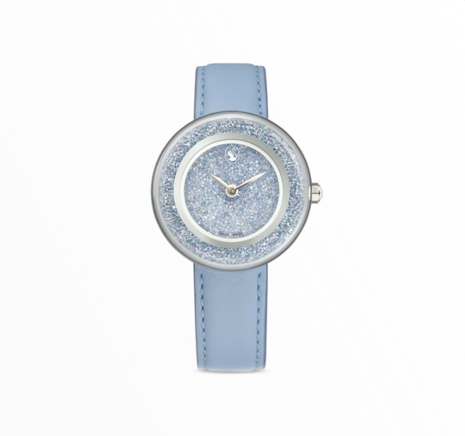 Relógio Swarovski Crystalline Pure Azul com Cristais Cintilantes