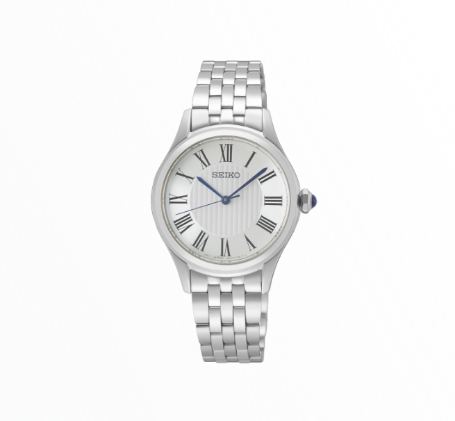 Relógio Seiko Clássico Prateado com Índices Romanos