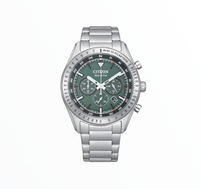 Relógio Citizen Homem Eco-Drive Cronógrafo Verde