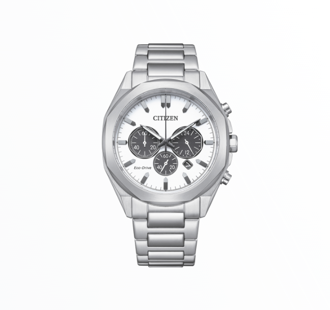 Relógio Citizen Homem Eco-Drive Cronógrafo Prateado