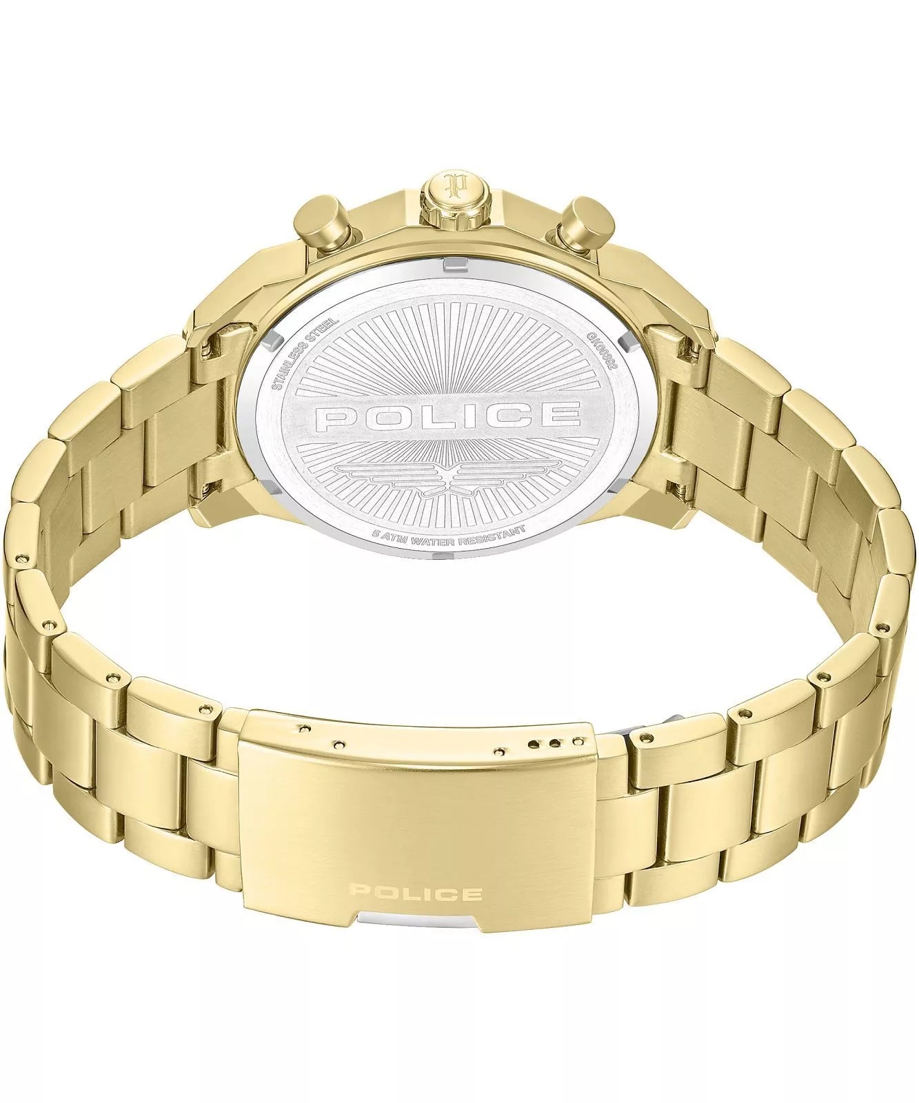 Relógio Police Homem Dourado