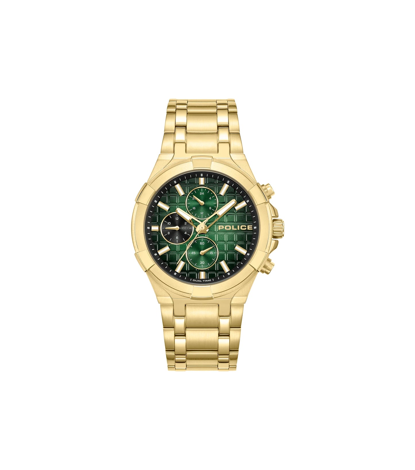 Relógio Police Homem Dourado