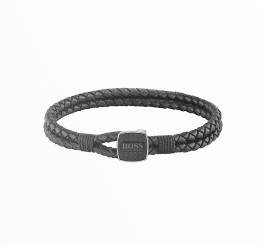 Pulseira Hugo Boss Homem Pele Preta
