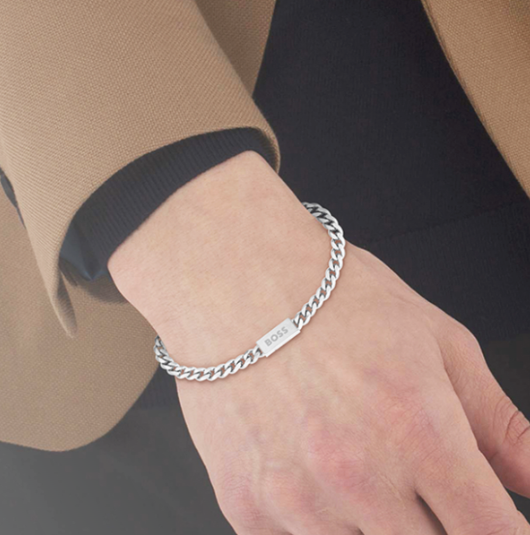Pulseira Hugo Boss Homem Aço Prateado