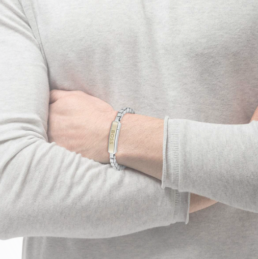Pulseira Hugo Boss Homem Aço Bicolor