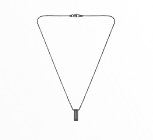 Colar Hugo Boss Homem Aço Preto com Pendente