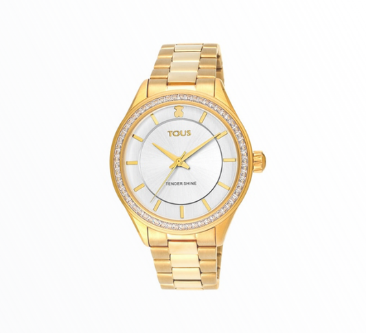 Relógio Tous Mulher Dourado com Cristais