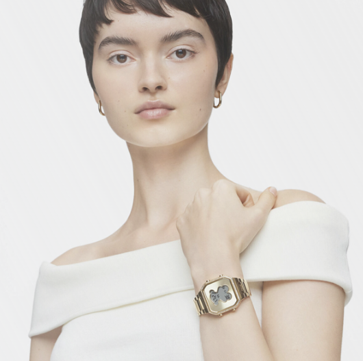 Relógio Tous Mulher Bicolor Quadrado com Urso