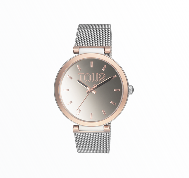Relógio Tous Mulher Bicolor Rose Gold Malha