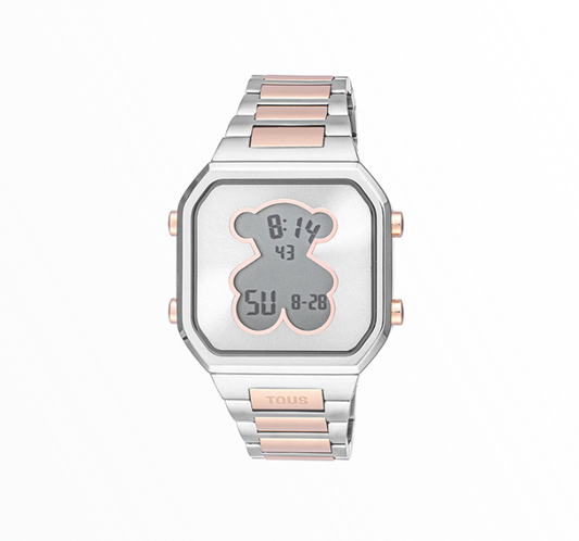 Relógio Tous Mulher Digital Bicolor Rose Gold com Urso