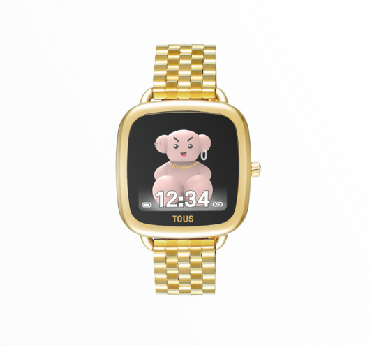 Smartwatch Tous Mulher Dourado com Urso 3D