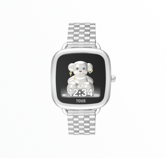 Smartwatch Tous Mulher Prateado com Urso 3D
