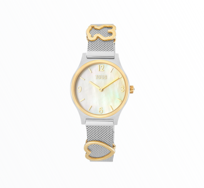 Relógio Tous Mulher Bicolor Malha com Urso