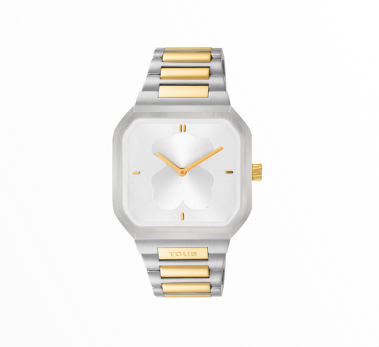 Relógio Tous Mulher Bicolor Quadrado Minimalista