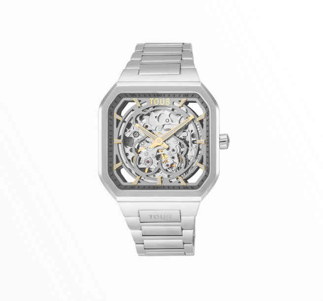 Relógio Tous Homem Prateado Skeleton Automático