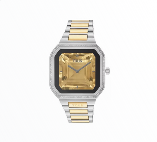 Smartwatch Tous Bicolor Prateado e Dourado Mostrador Champanhe