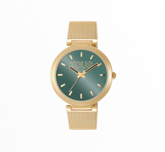 Relógio Tous Mulher Dourado Mostrador Verde Mesh
