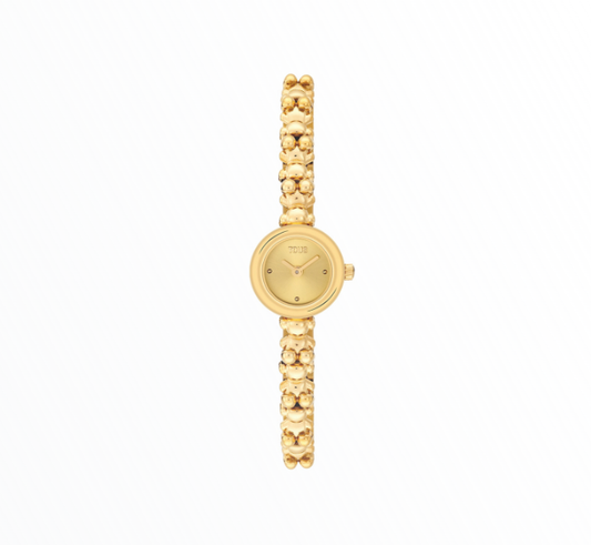 Relógio Tous Mulher Dourado Bracelete Flores