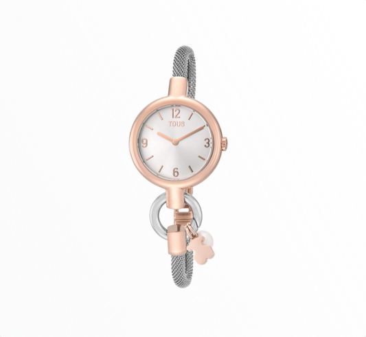 Relógio Tous Bicolor Rose Gold com Berloque de Ursinho