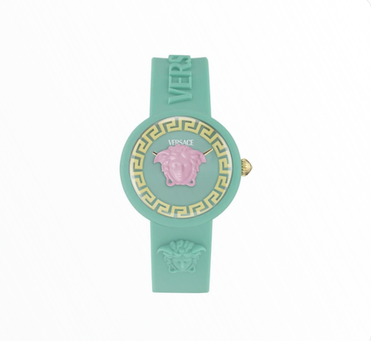 Relógio Versace Pop Chic Verde Menta com Medusa Rosa