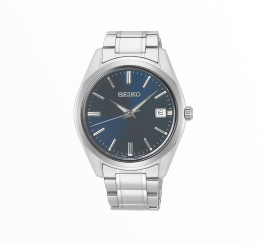 Relógio Seiko Clássico Azul Degradê com Bracelete de Aço