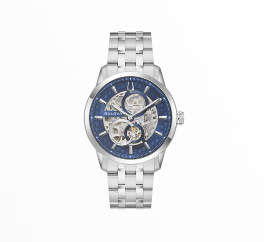 Relógio Bulova Homem Automático Skeleton Azul