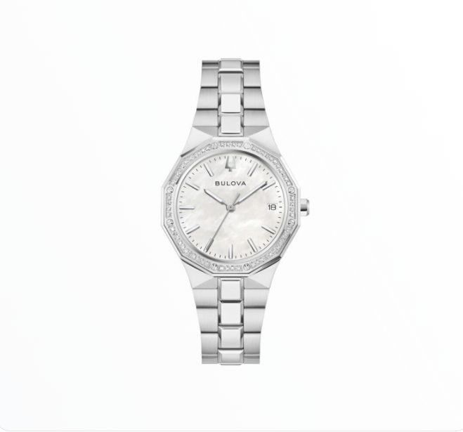 Relógio Bulova Mulher Diamantes Prateado