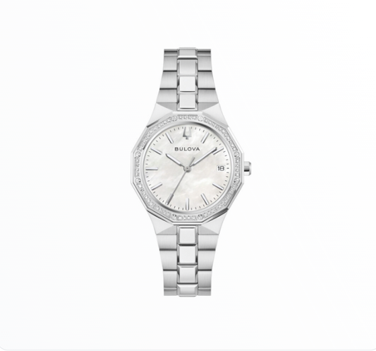 Relógio Bulova Mulher Diamantes Prateado
