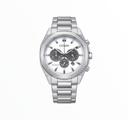 Relógio Citizen Homem Eco-Drive Cronógrafo Prateado