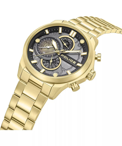 Relógio Police Homem Dourado